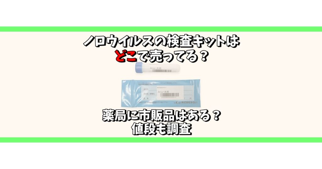 ノロウイルス 検査キット どこで売ってる